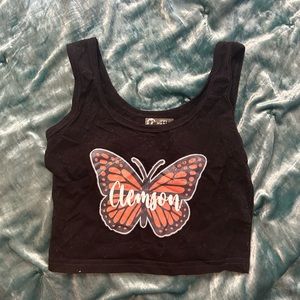 Clemson butterfly crop top